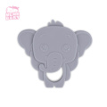 LFGB Food Grade BPA Free Custom Reusable Cute Animal Elephant Shape Silicone Teether Teething Toys For Baby Infant & Kid